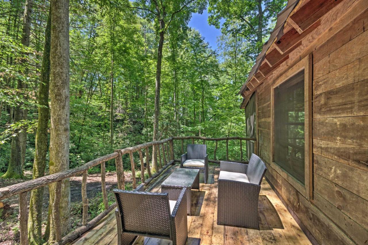 Creekside Cabin With Deck In Pisgah Forest! Barnardsville Eksteriør bilde