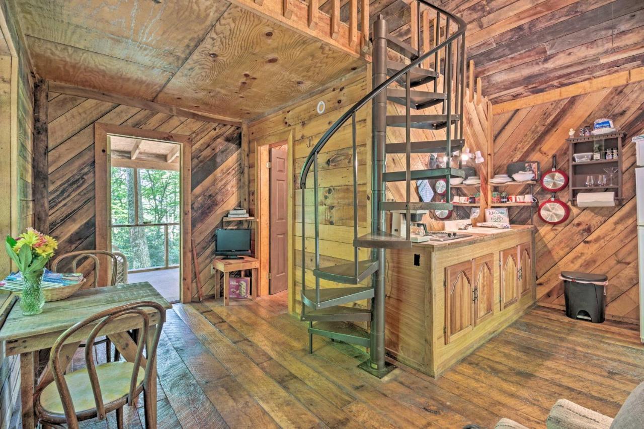 Creekside Cabin With Deck In Pisgah Forest! Barnardsville Eksteriør bilde