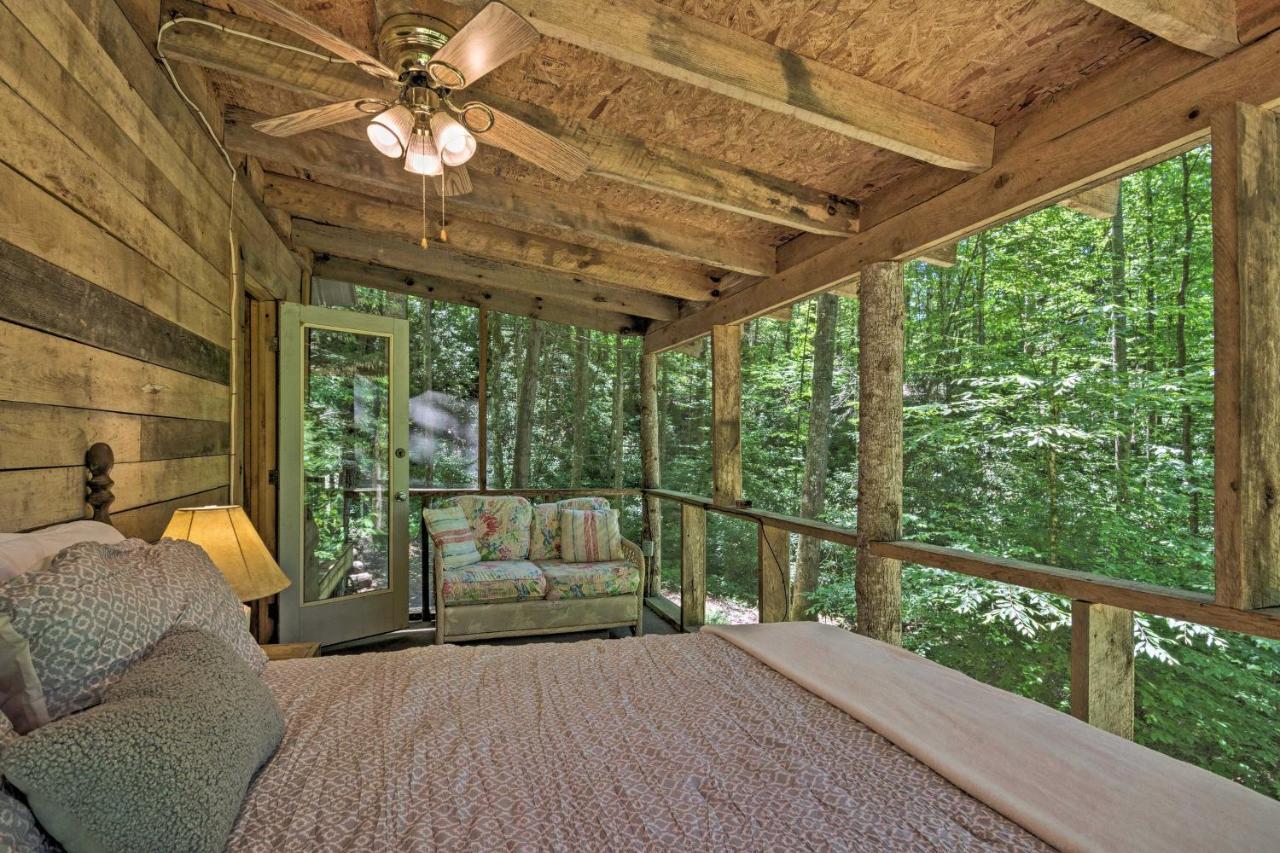 Creekside Cabin With Deck In Pisgah Forest! Barnardsville Eksteriør bilde