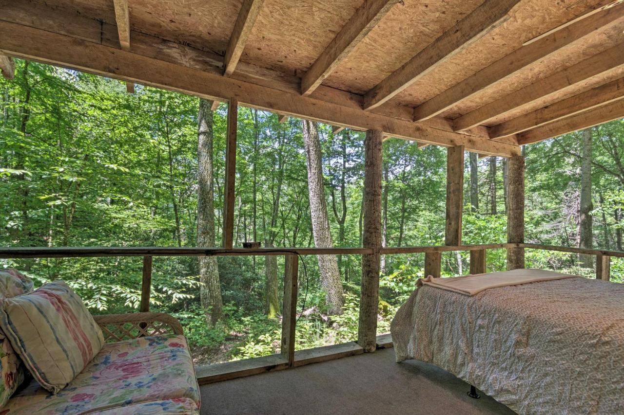 Creekside Cabin With Deck In Pisgah Forest! Barnardsville Eksteriør bilde