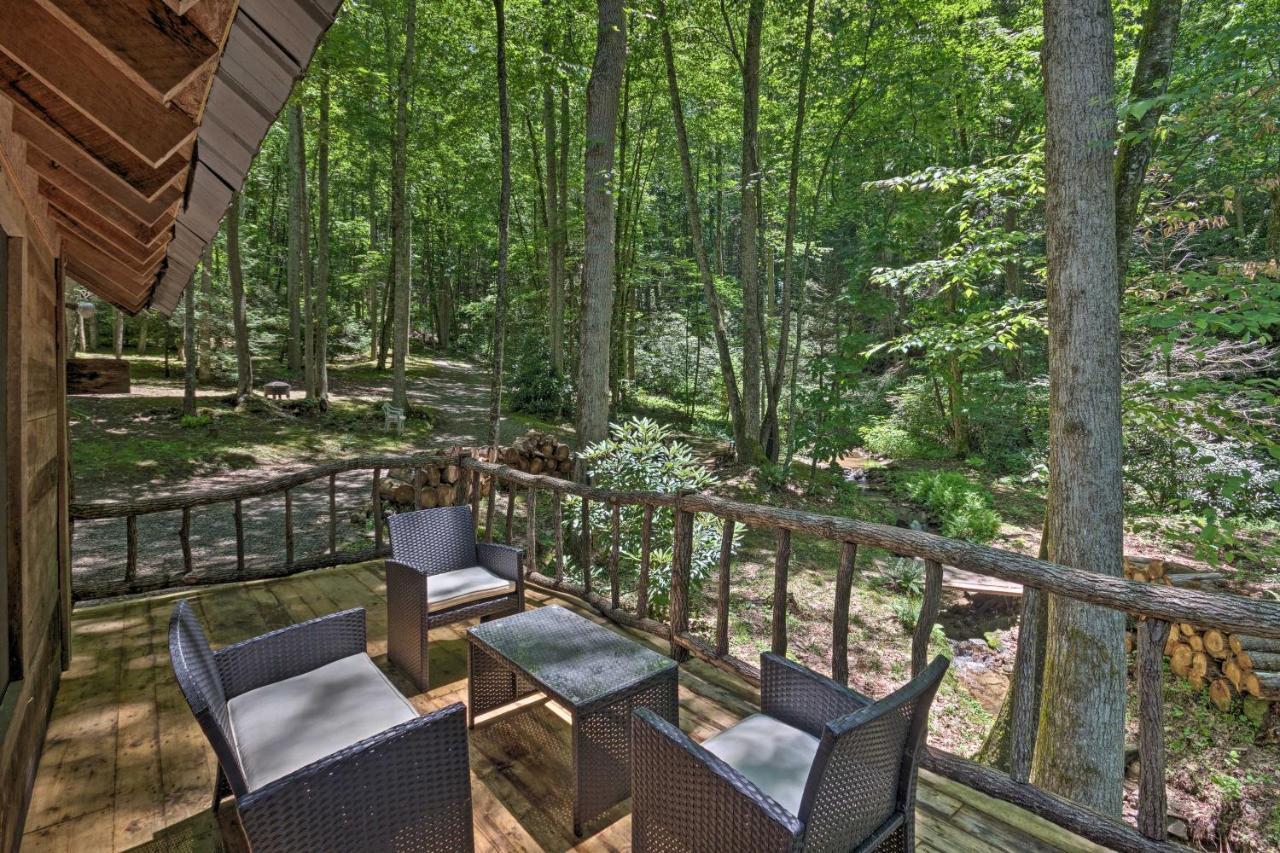 Creekside Cabin With Deck In Pisgah Forest! Barnardsville Eksteriør bilde